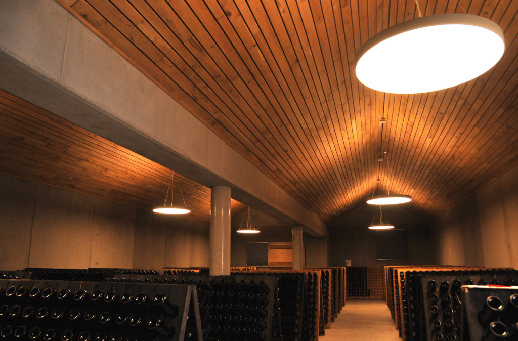 Neuer Zubau: Sektlager für das Weingut Bründlmayer